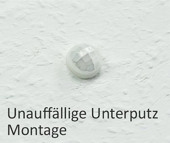 Einbau-Bewegungsmelder "CT-PIR Mini" - 230V, 800W, Ø 15mm, LED geeignet, weiß