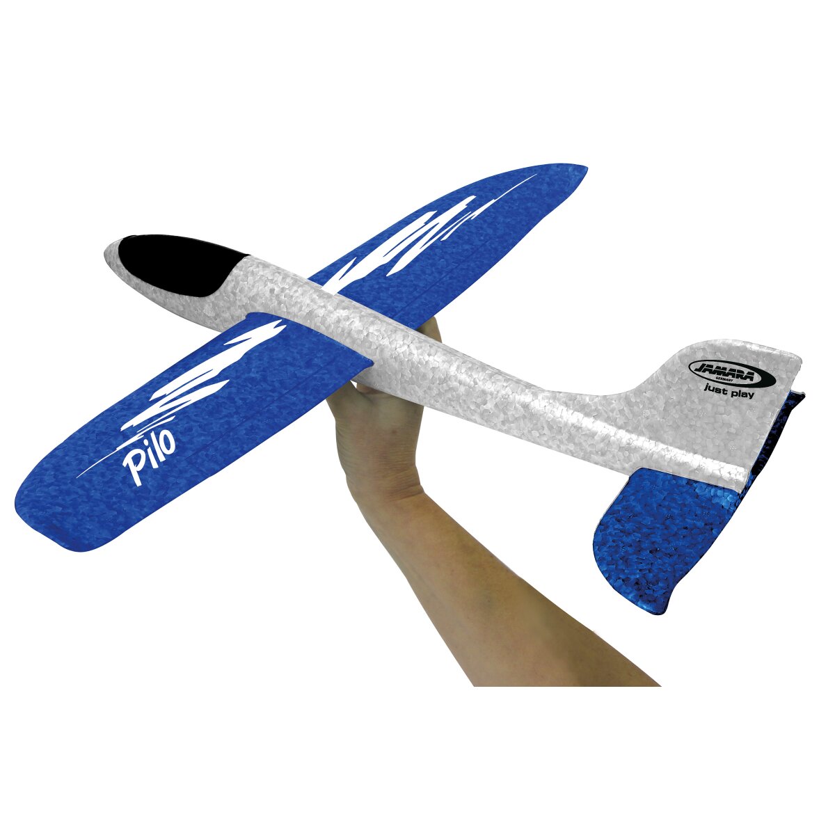 Pilo Schaumwurfgleiter-EPP Tragfläche blau Rumpf weiss