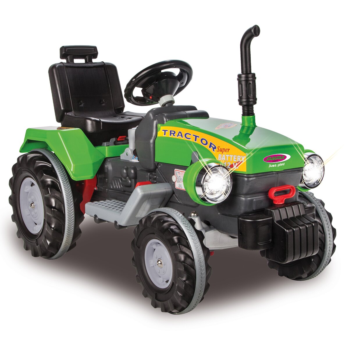 Kinderfahrzeug Traktor Power Drag grün