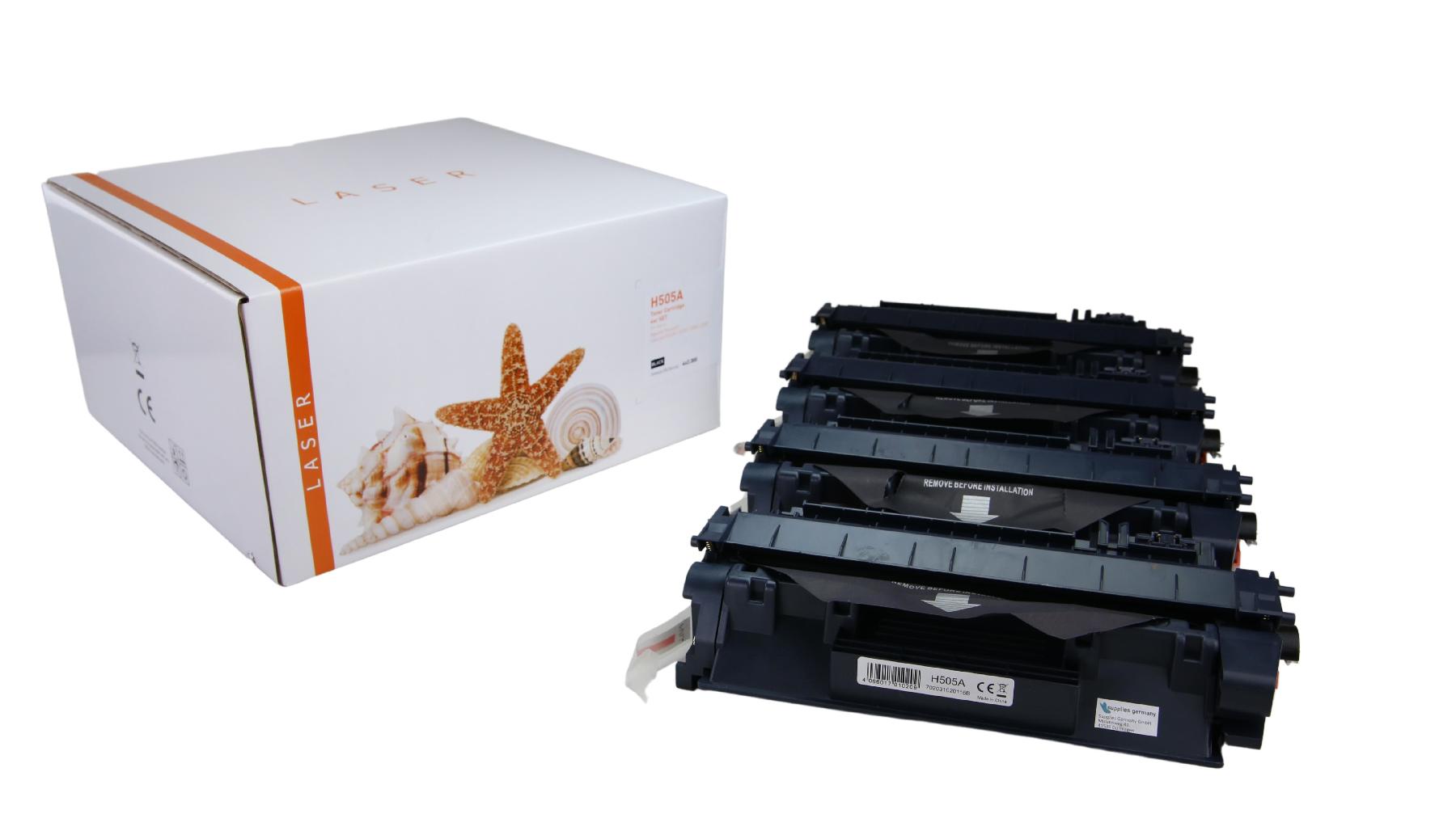 4er Set  CE505A alternativ Toner schwarz für HP / CE505A / 4x2.300 Seiten