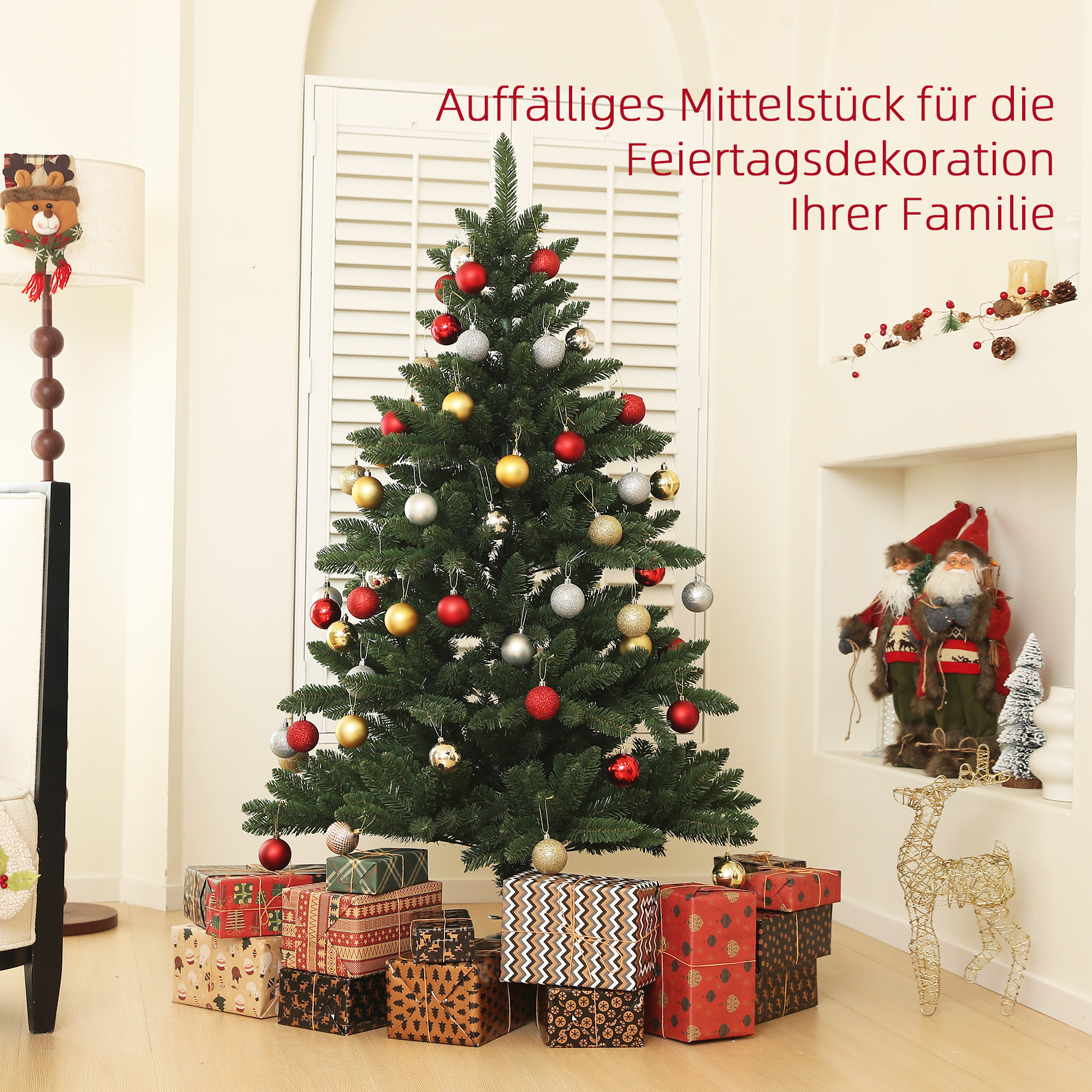 Weihnachtsbaum, Nordmanntanne, naturgetreu, breit & üppig, 150 x ?100 cm, Grün