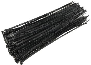 Kabelbinder 300mm x 4,8mm, schwarz - 100er Pack, hohe Zugkraft, UV fest