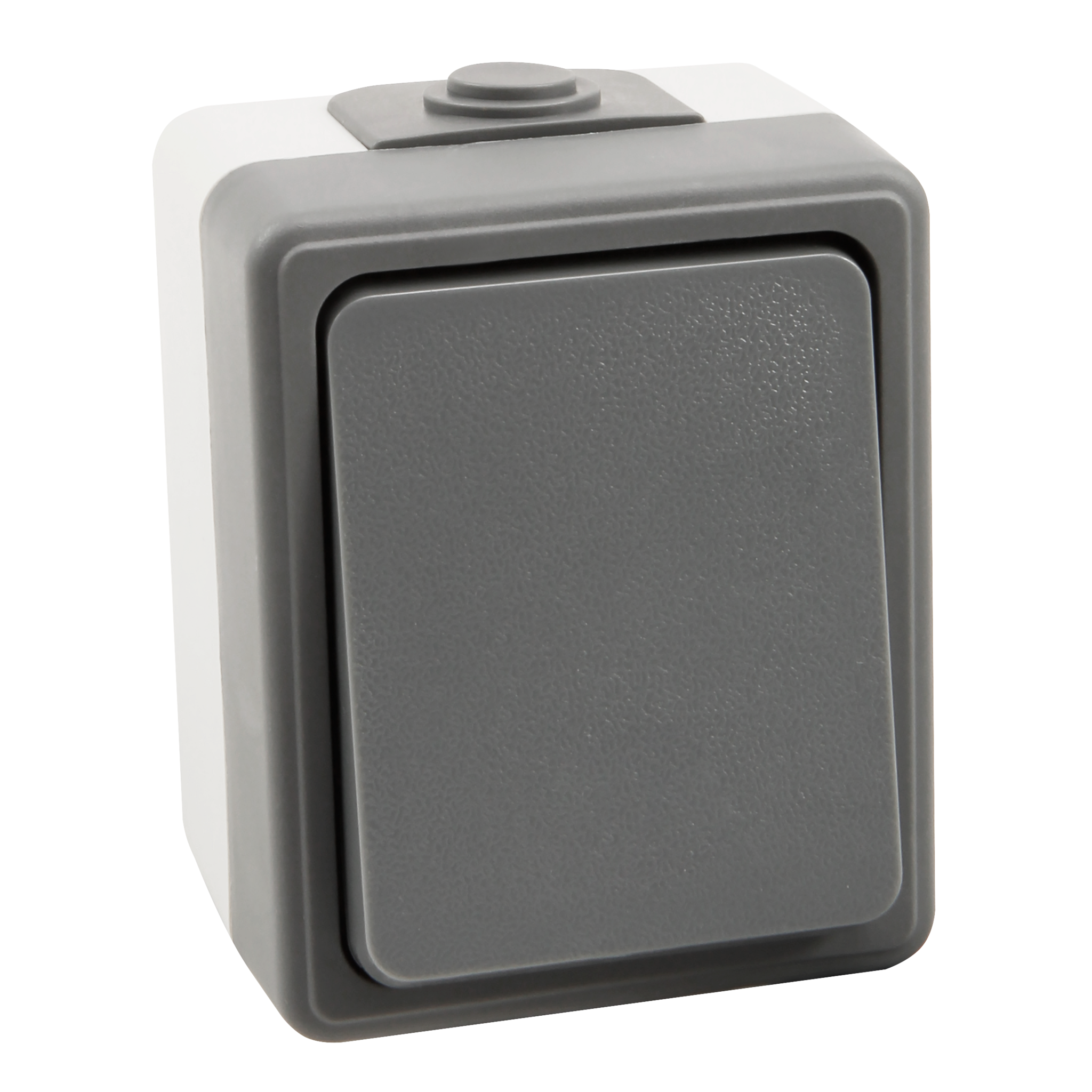 Feuchtraum Wechselschalter McPower ''Secure'', 250V~/10A, IP44, Aufputz, grau