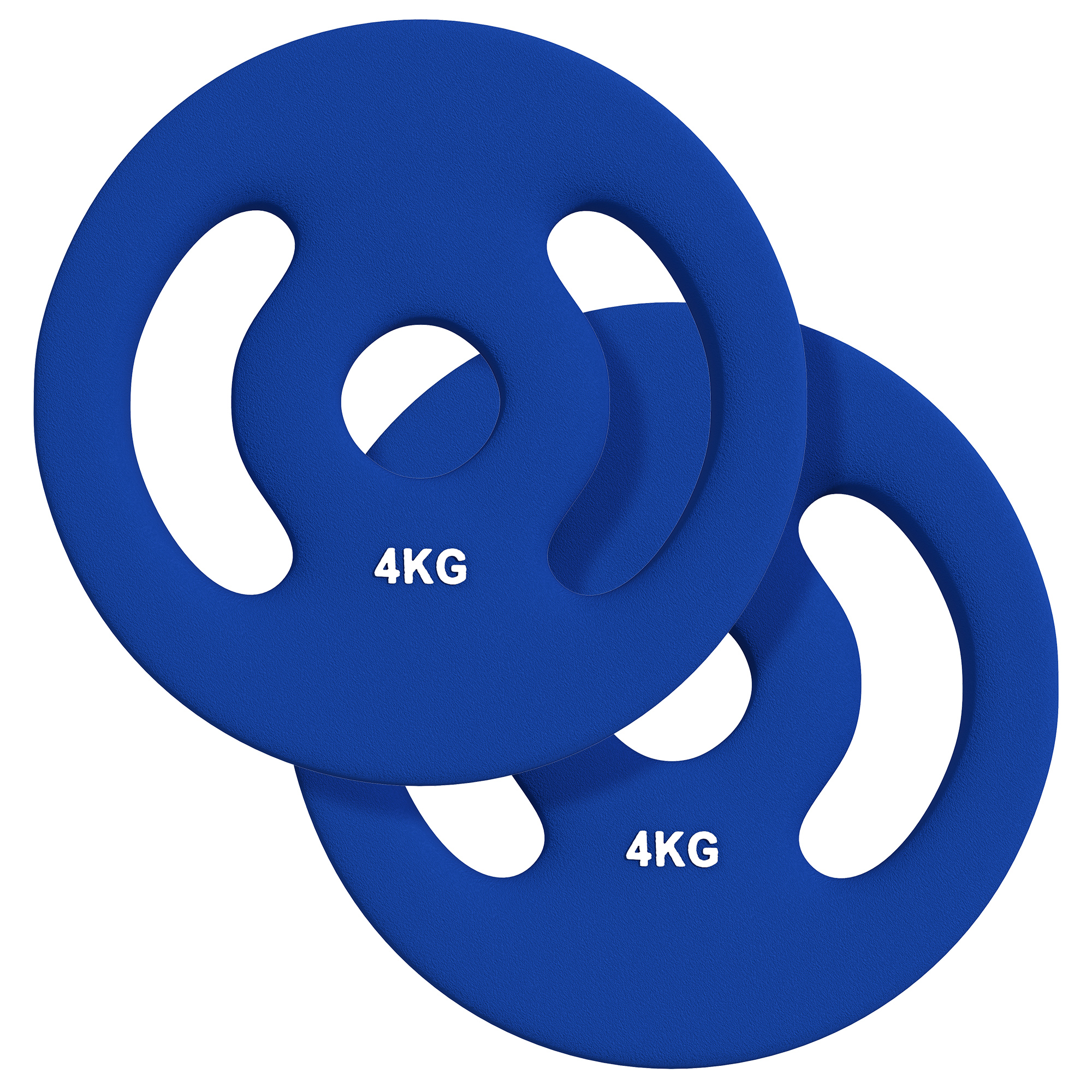 2 x 4 kg Gewichtsplatten mit praktischen Handgriffen, Gewichts-Set für Home-Gym, Fitnessstudio, Stärke-Training, Blau 2 x 4 kg Gewichtsplatten mit praktischen Handgriffen, Gewichts-Set für Home-Gym, Fitnessstudio, Stärke-Training, Blau
