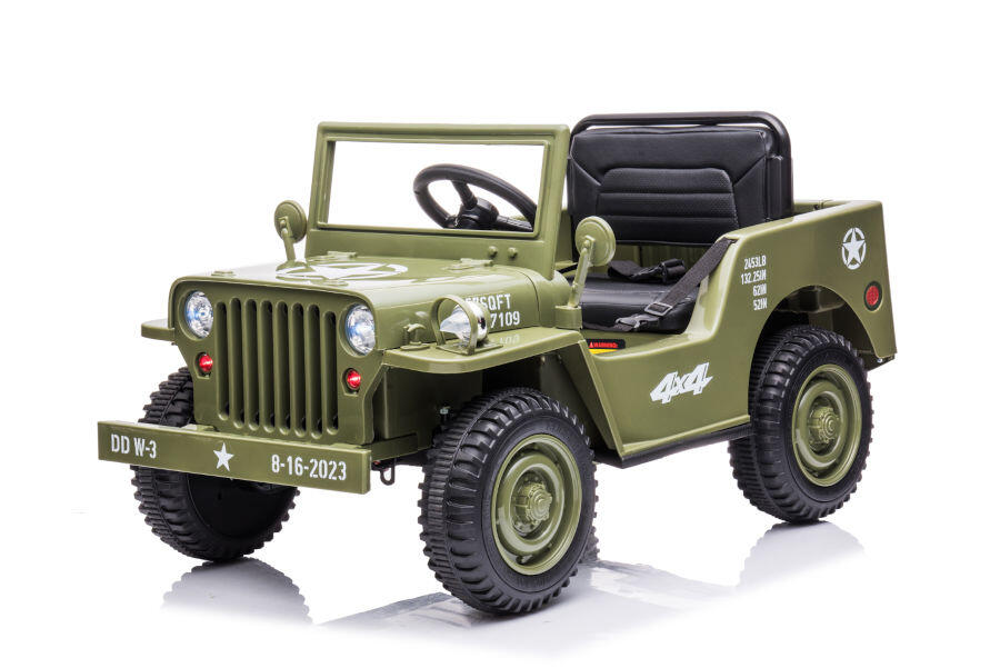 Elektro-Kinderfahrzeug Offroad militär grün