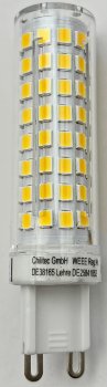 LED Stiftsockel G9, 10W, 1130lm - 330°, 230V, 3000K, warmweiß