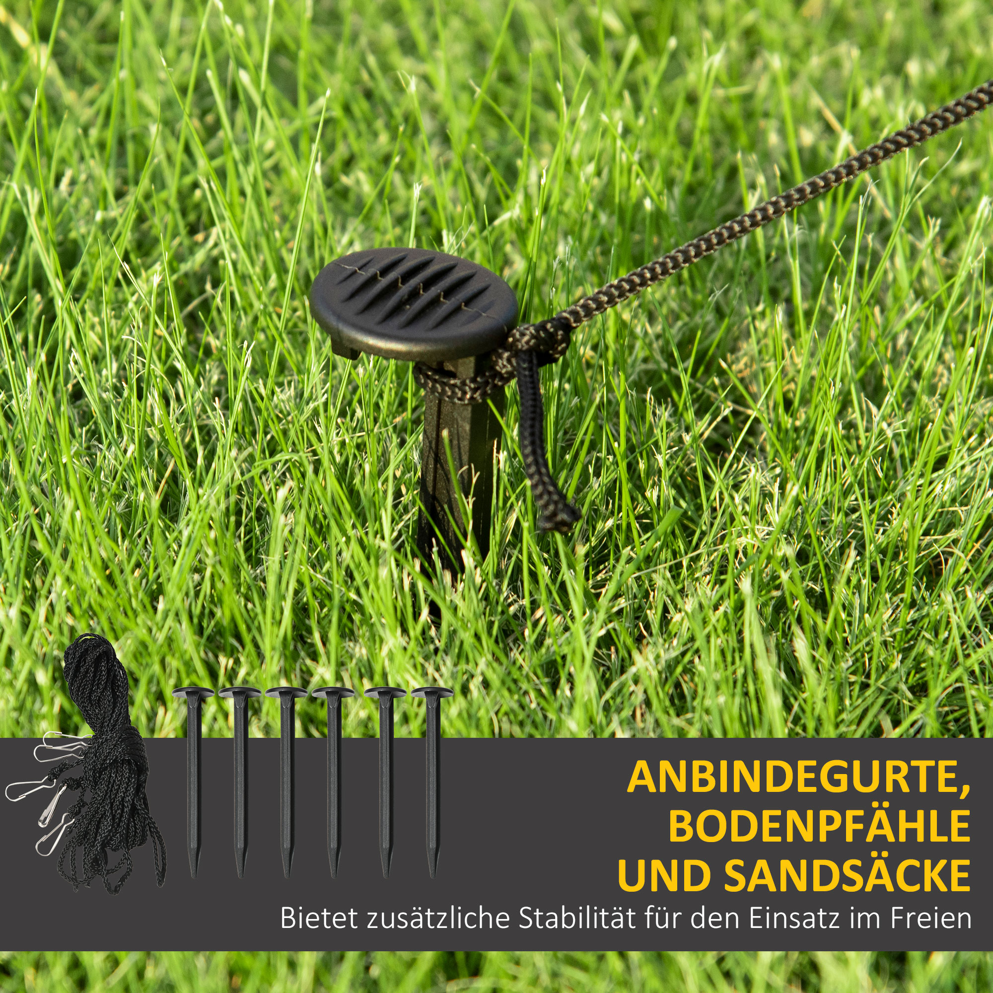 Aufblasbare Weihnachtsdekoration 110 cm x 110 cm x 150 cm inkl. Bodenspieße, Heringe u. Sandsack Blau