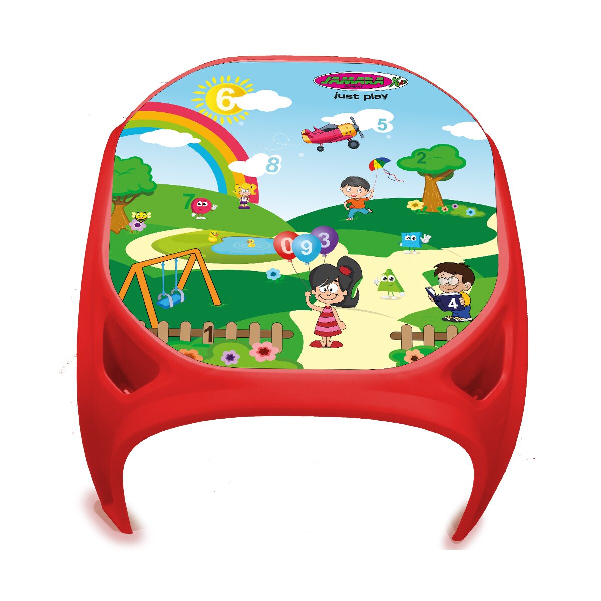 Kindertisch Zahlenspaß XL rot