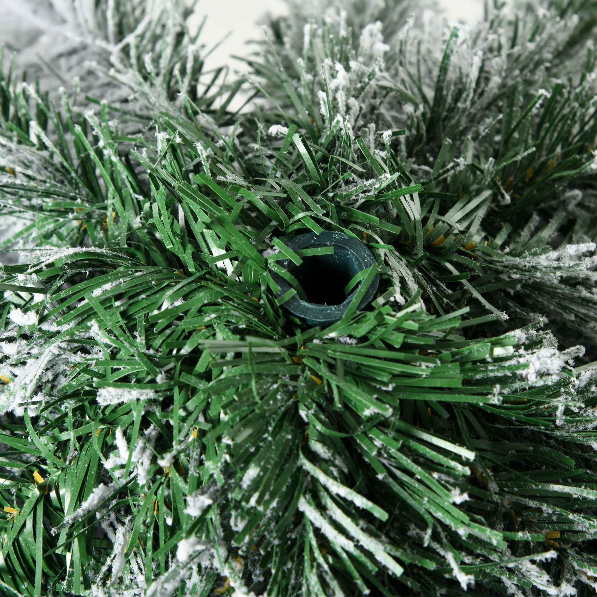 Künstlicher Weihnachtsbaum, 1,80 m, mit 523 Zweigen, Kunstschnee, lebensechtes Aussehen, schlanke Form