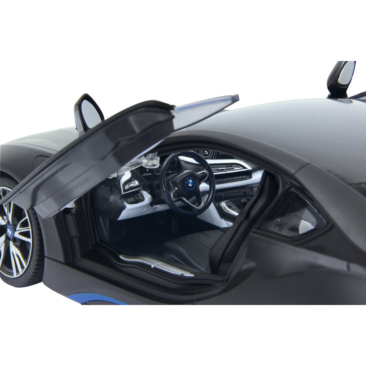 BMW I8 1:14 schwarz 2,4GHz Tür fernbedienbar