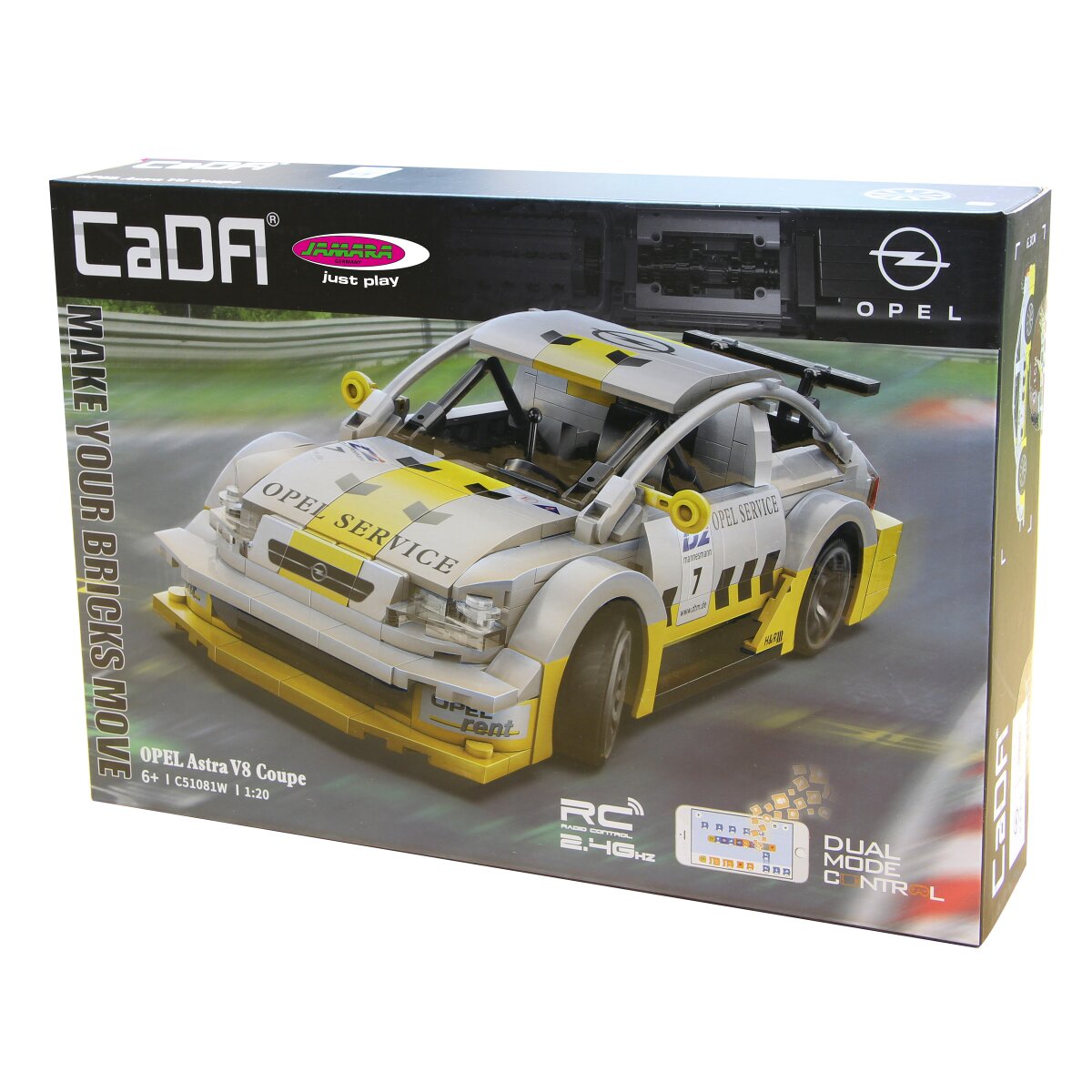 CaDA Set C51081W Opel Astra V8 Coupe 1:20 weiß 2,4GHz Bricks