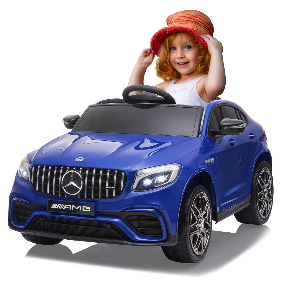 Elektro-Kinderfahrzeug Mercedes-AMG GLC 63 S Coupé blau 12V