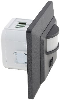 MILOS Bewegungsmelder 160°, anthrazit - LED geeignet,  250V~, Unterputz, 2-Draht