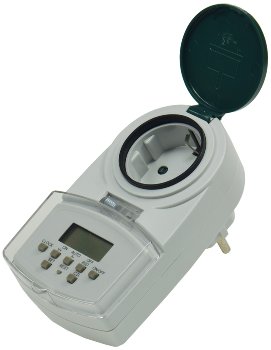 digitale Wochen-Zeitschaltuhr "DAZ-7" - IP44, max. 2000W / 8,7A