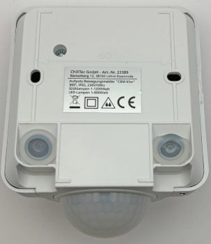 Aufputz-Bewegungsmelder "CBM 65" - 360°, max. 10m Detektion, IP65, weiß
