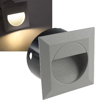 LED Wandeinbauleuchte "WEL Q14" - IP65, 14 LEDs, Aluminium, warmweiß