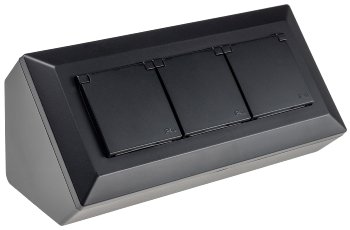 2-fach Steckdosenblock, USB-A+C, schwarz