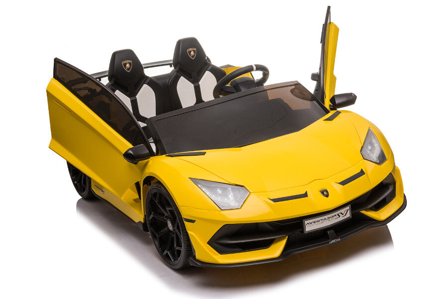 Elektro-Kinderfahrzeug Lamborghini Aventador SVJ Doppelsitzer - lackiert - weiß