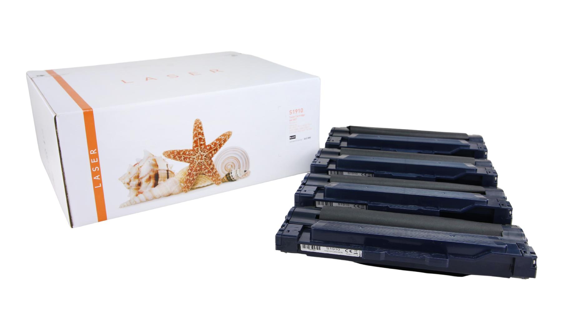 4er Set ML1910 alternativ Toner schwarz für Samsu / MLTD1052L / 4x2.500 Seiten