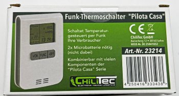 Funksender Thermostat  "Pilota Casa", Tages- / Wochenschaltung, 8 Programme Funksender Thermostat  "Pilota Casa", Tages- / Wochenschaltung, 8 Programme