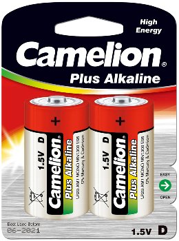 Mono-Batterien CAMELION AlkalinePlus - Ty D/LR20, 1,5V, 2er Pack