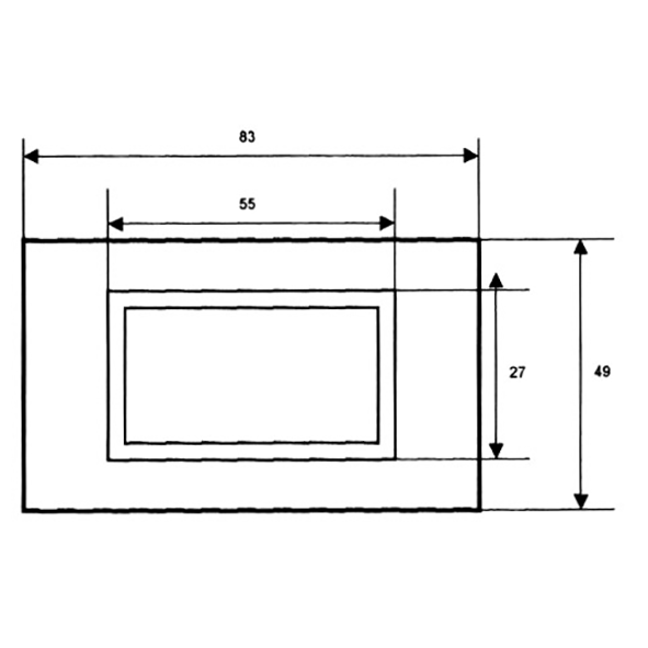 LED Voltmeter-Einbaumodul PeakTech ''LDP-235'', LCD-Anzeige, Hintergrundbeleuchtung, Rot