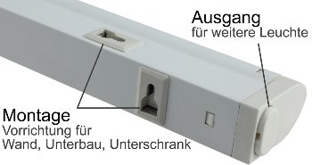 LED Unterbauleuchte "CT-LSW 56" 56cm - 913lm, 8 Watt, 2700K + 4000k schaltbar