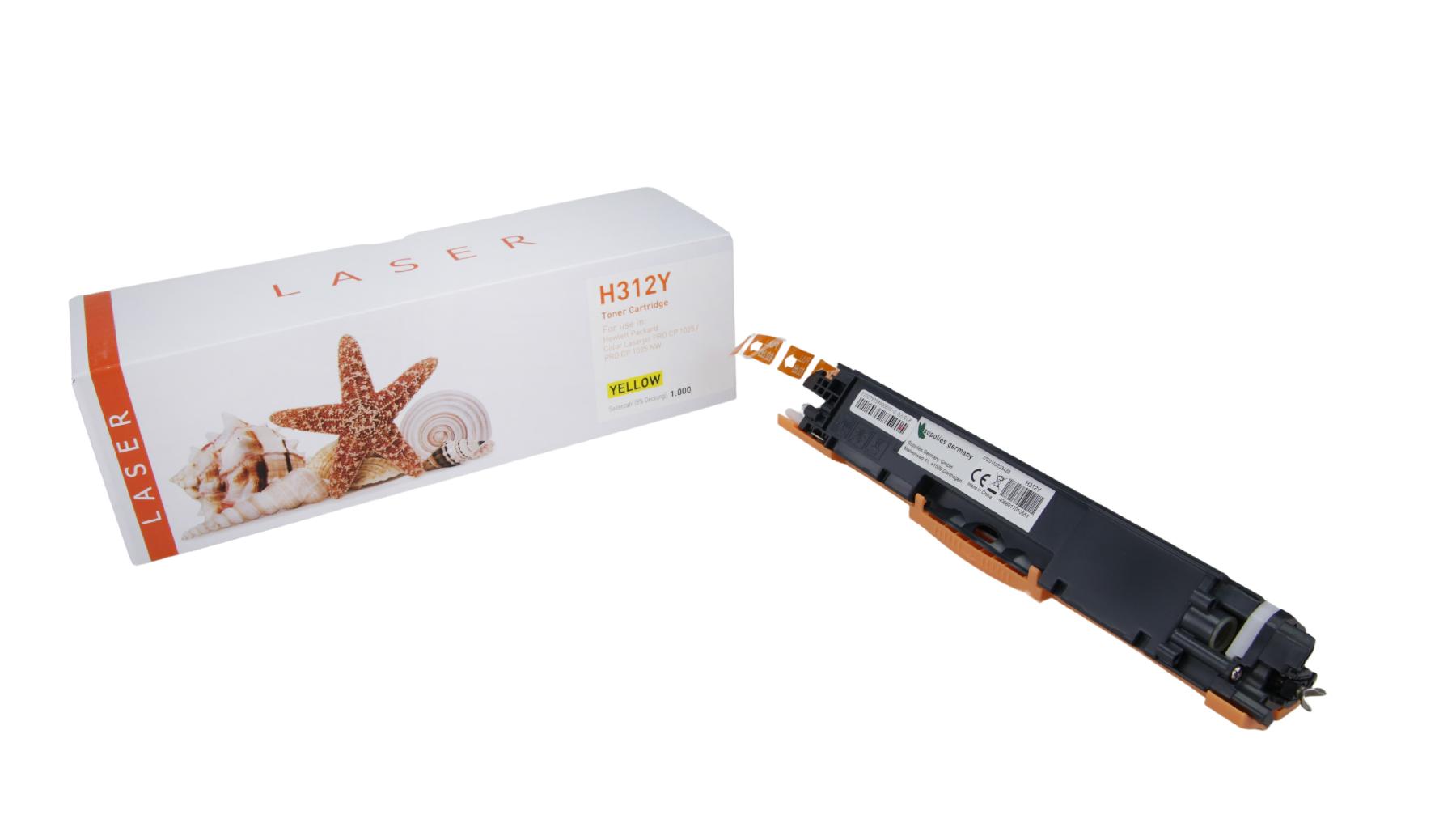 CE312Y alternativ Toner gelb für HP / CE312A / 126A / 1.000 Seiten