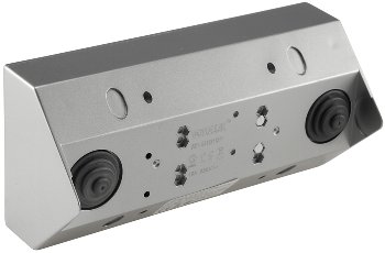 3-fach Steckdosenblock, silber - 250V~/ 16A, Aufbaumontage