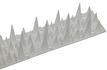 Taubenabwehr Spikes 10er Set - Kunststoff, 400x42x36mm, weiß/transparen