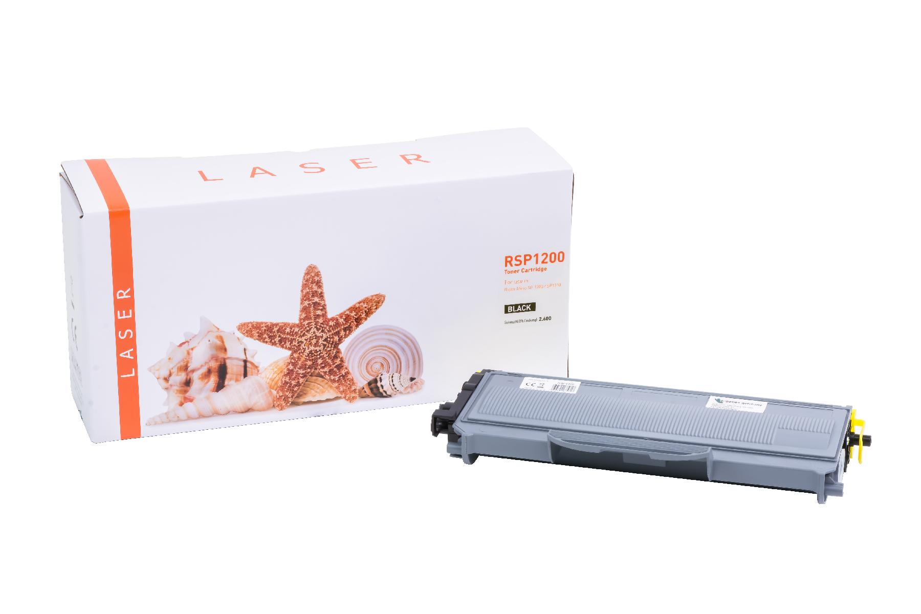 SP1200 alternativ Toner black Ricoh / 406837 / 2.600 Seiten