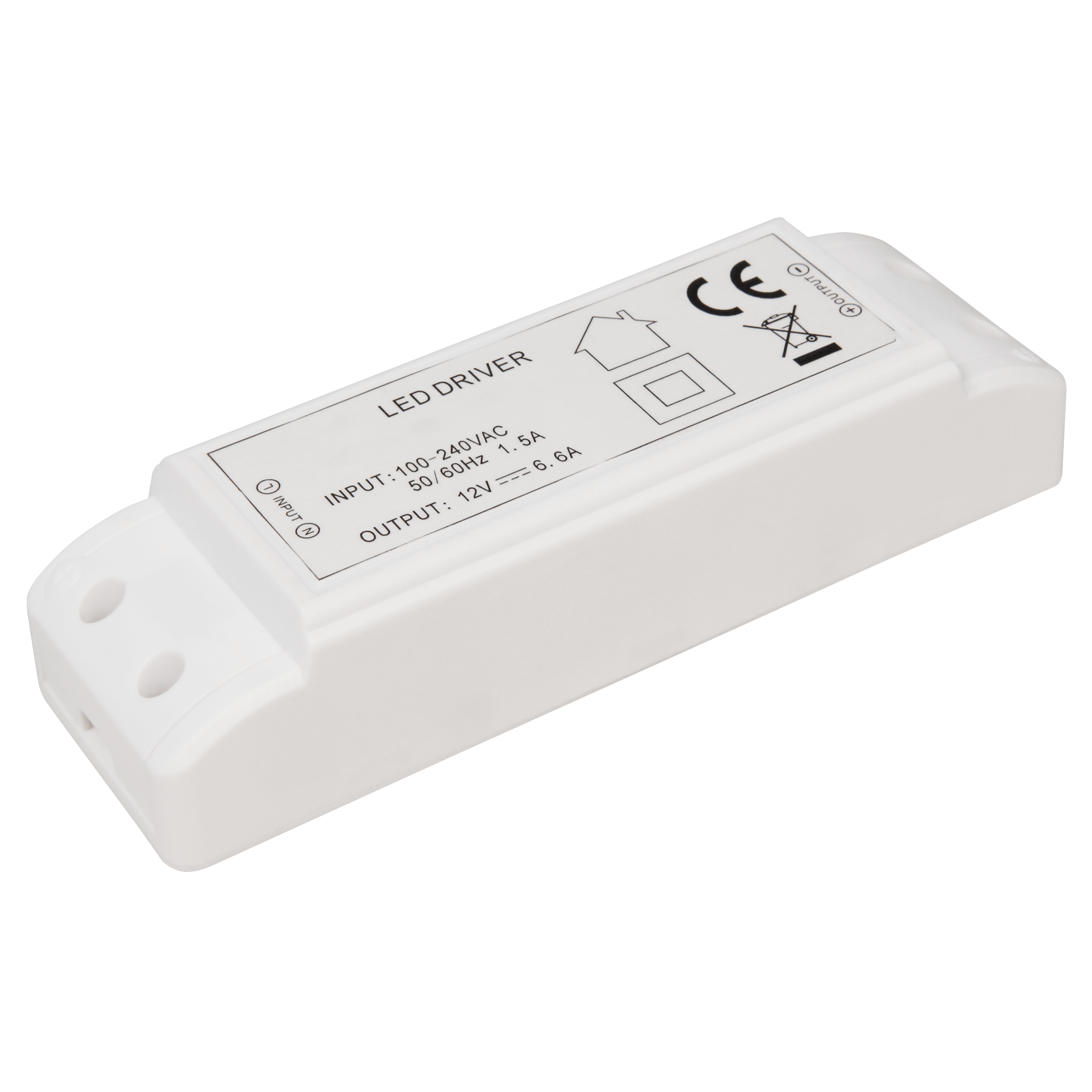 LED-Trafo McShine, elektronisch, 1-80W, 230V auf 12V, 160x50x36mm