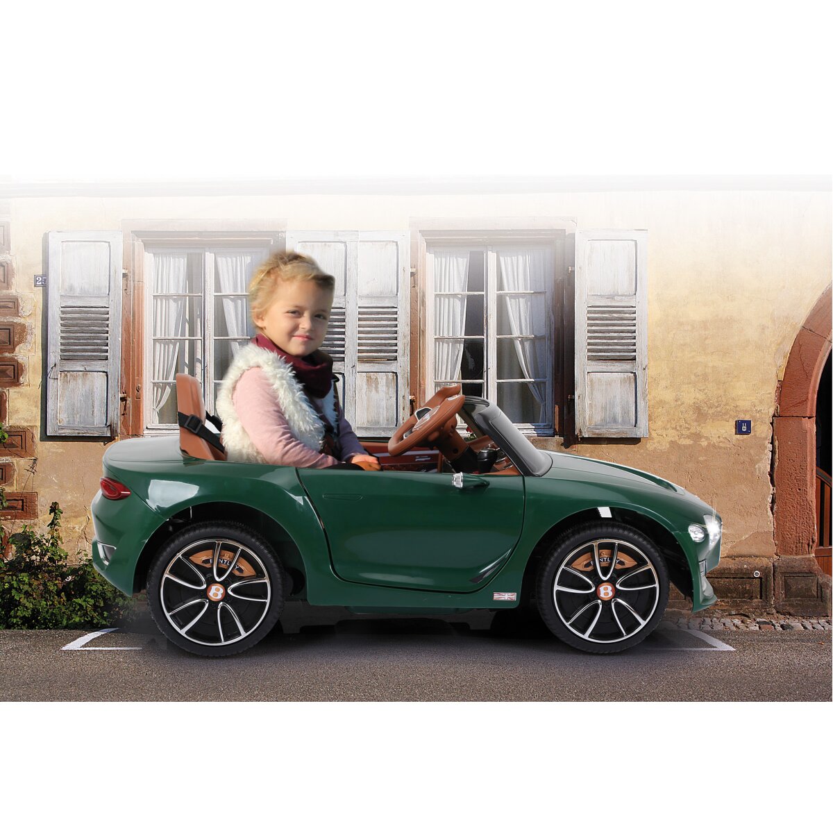 Kinderfahrzeug Bentley EXP12 grün, 2 Gang, Licht, Flügeltür