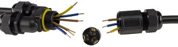 Kabelverbinder Y-Form, IP68, 450V/24A - Schraubanschluss, für Kabel Ø 8-12mm