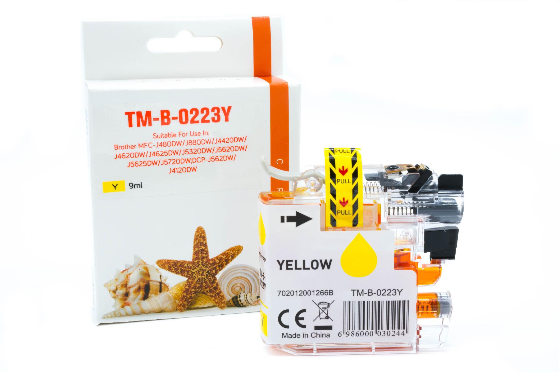 LC223Y alternativ Seestern Tinte gelb für Brother / LC223Y / 9ml