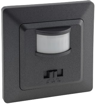 MILOS Bewegungsmelder 160°, anthrazit - LED geeignet,  250V~, Unterputz, 2-Draht