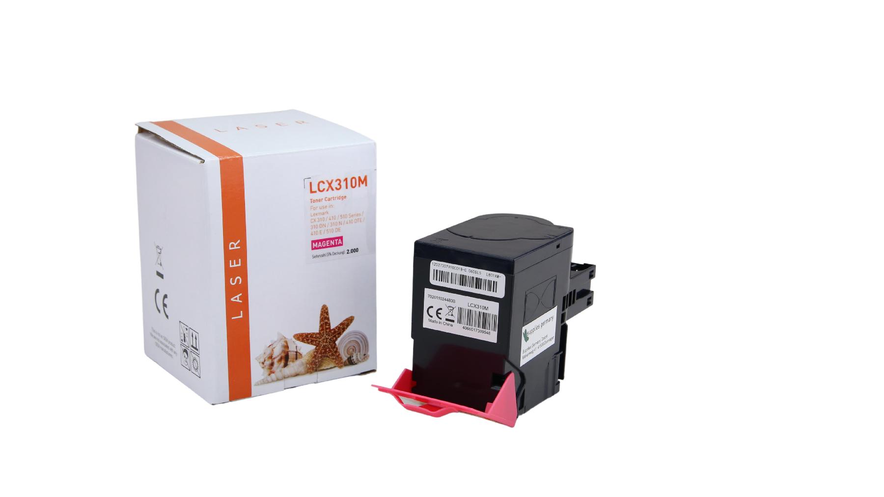 CX310M alternativ Toner magenta Lexmark  / 80C2SMO / 2.000 Seiten