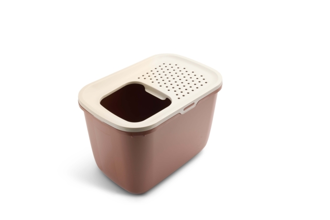 Savic Katzentoilette Hop In - champagner/toskanarot
