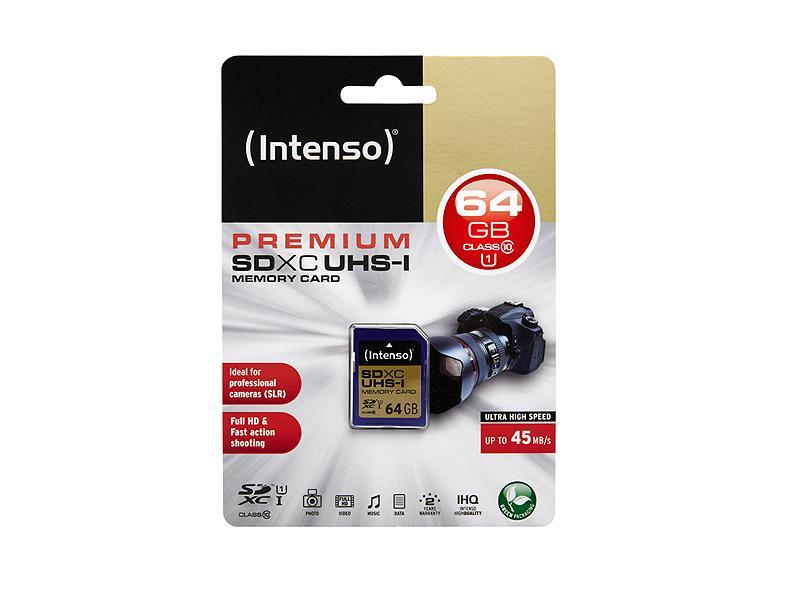 SDXC 64GB Intenso Premium CL10 UHS-I Blister