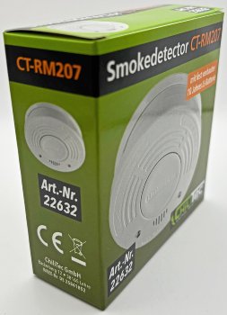 Rauchmelder "CT-RM 207" DIN EN14604 - integrierte 10 Jahres Lithium-Batterie