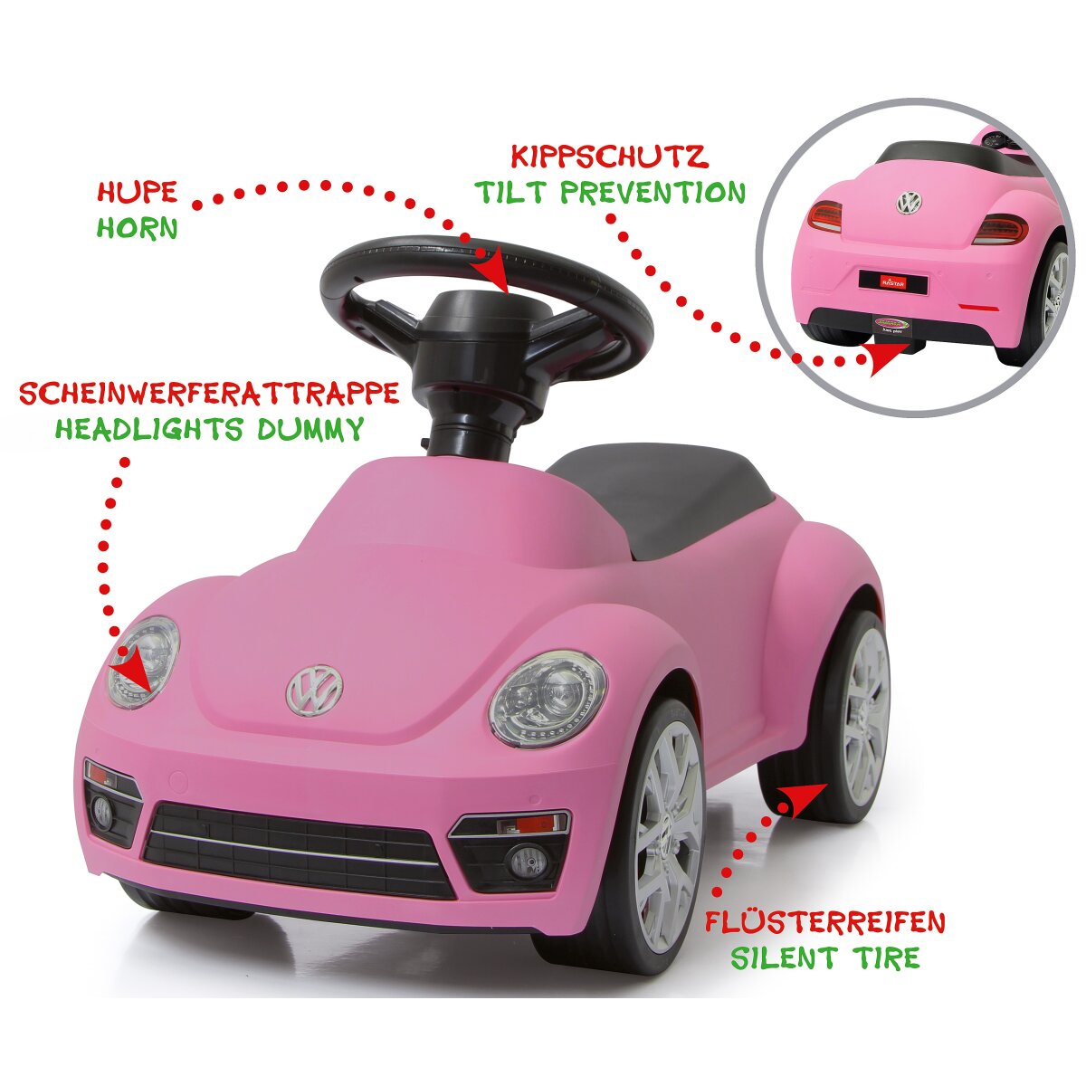 Rutscher VW Beetle pink Rutscher VW Beetle pink