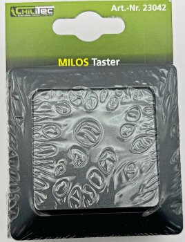 MILOS Taster, Anthrazit - 0-250V~/ 10A, inkl. Rahmen, UP