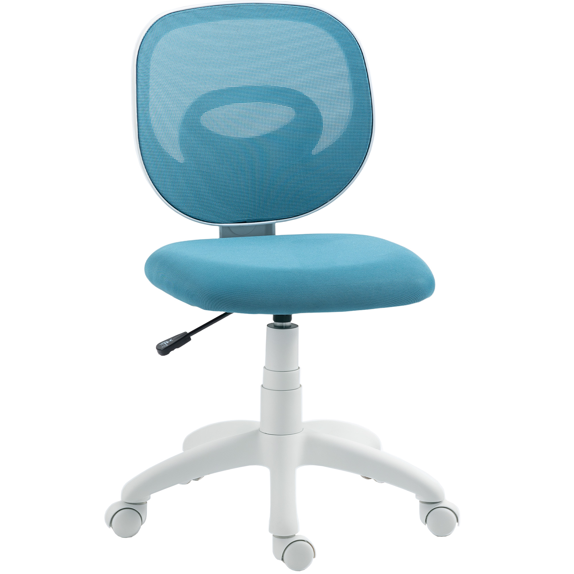 Bürostuhl Ergonomischer Schreibtischstuhl mit C-förmiger Rückenstütze, Höhenverstellbar Blau