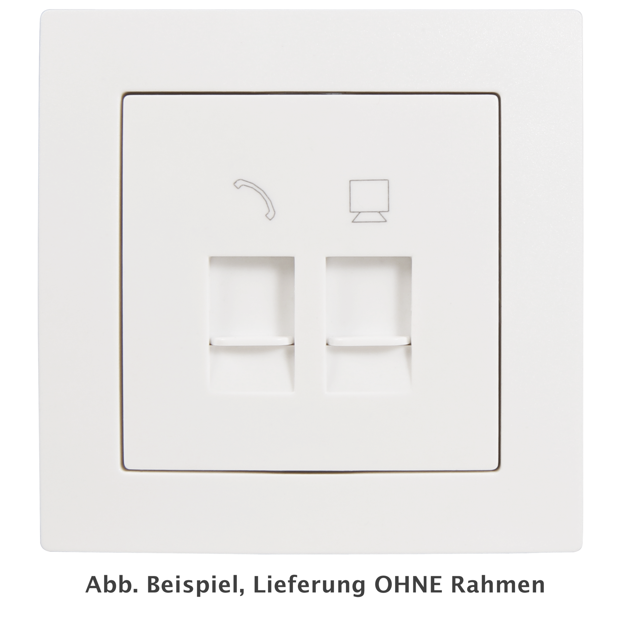 RJ45 + RJ11 Dose McPower ''Flair'' für ISDN, Cat, UP, weiß