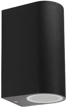 Außen-Wandleuchte "CTW-2" - für 2x GU10, IP44, Gehäuse schwarz