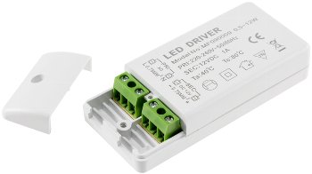 LED-Trafo "CT-12E-V2", 0,5-12W eckig - Ein 220-240V, Aus 12V= Konstantspannung
