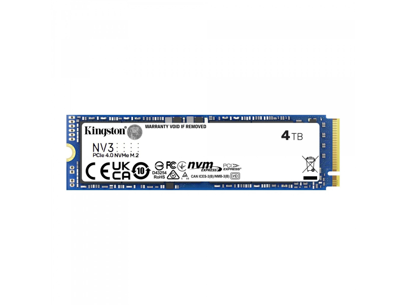 Kingston M.2 4TB NV3 NVMe PCIe 4.0 x 4 - SNV3S/4000G