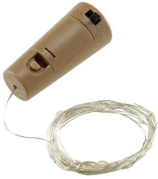 LED Flaschen-Lichterkette "CuteBottle" - 20 LEDs, 2m, warmweiß, Batterie, 10x Set
