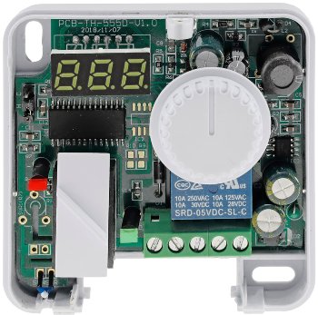 Raumtemperatur-Regler Thermostat "RT-55" - 7A, weißes LED-Display, 5-30°C, 110-230V
