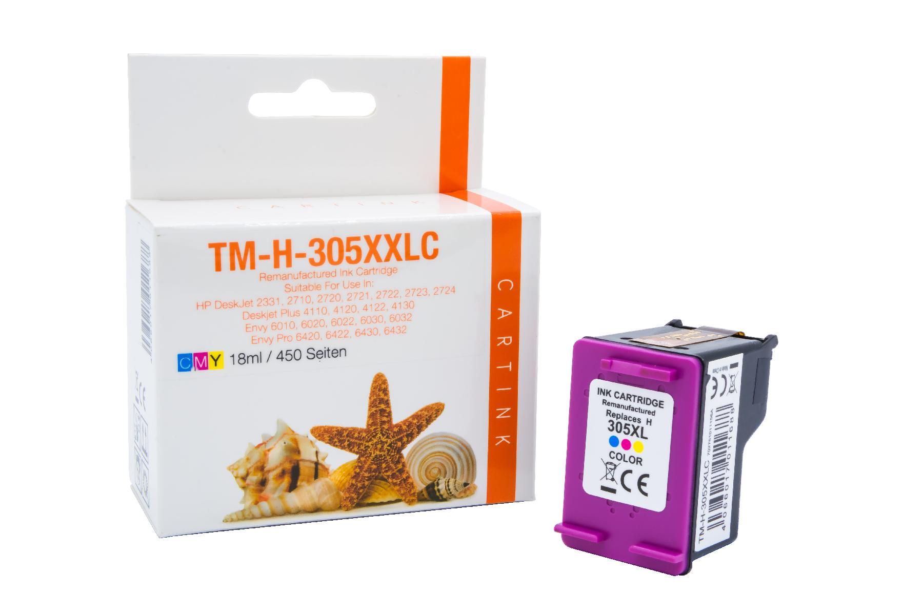 305XXLC Refill Tinte Color für HP / 3YM63A / Ca. 450 Seiten / 125 mehr Inhalt